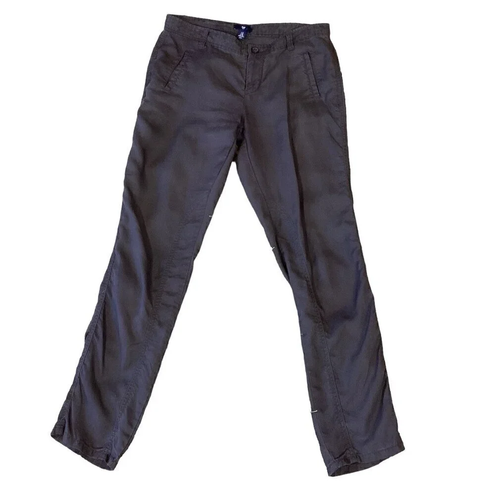 GAP‎ Lyocell Casual Pants Charcoal Gray Women's Sz 2R #299A